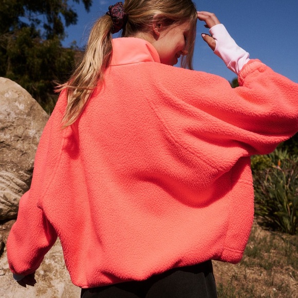 Free People Hit The Slopes Jacket Neon Coral - Picture 3 of 9